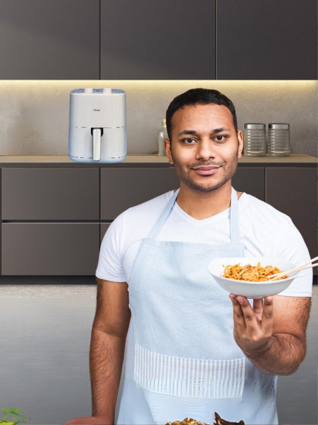 Man holding Air Fried Food