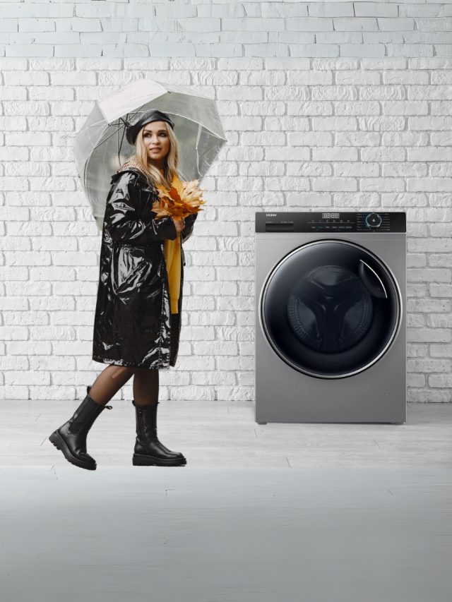 woman monsoon and washing machine