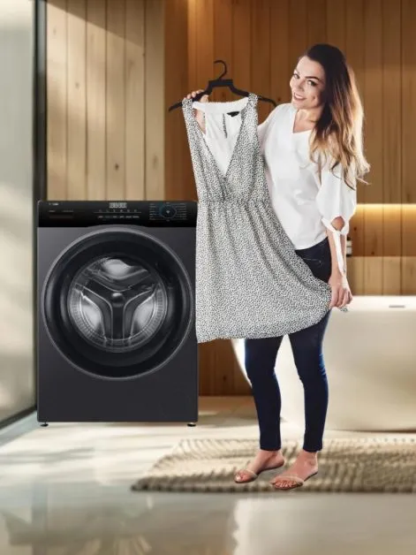 Washing and drying clothes in washing machine