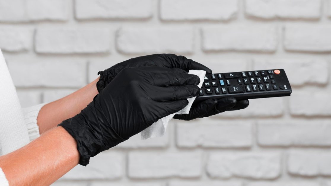 Clean TV remote