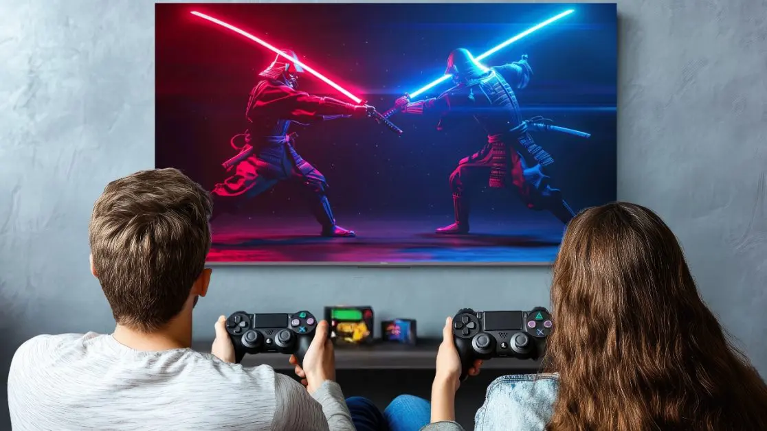 Playing Video Games on LED TV