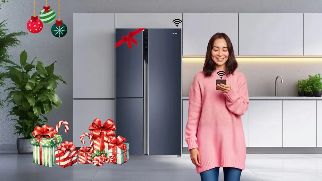 Get Convertible Side-by-Side Refrigerator with WIFI Enabled Smart Sense AI this christmas