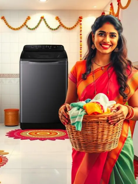 Get Washing machine for Pongal Laundry Cleaning