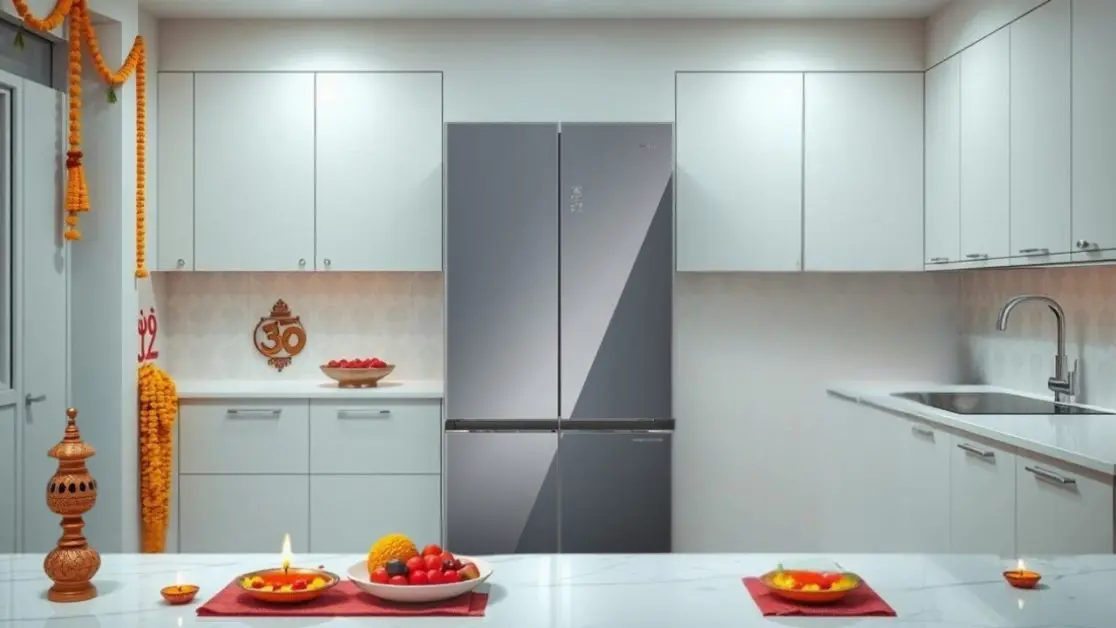 Get 4-Door refrigerator for keeping your prasad fresh