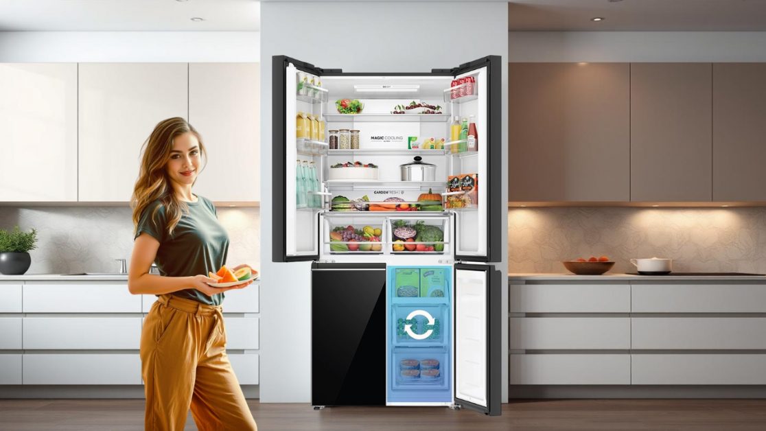 Adjustable Convertible Functions in 4 door refrigerator