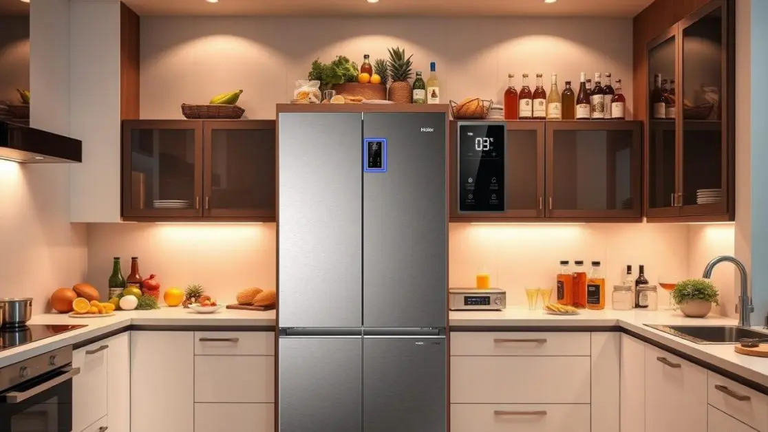 Colorful Digital Panels in 4 door refrigerators