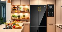 Colourful Digital Panels on Refrigerator