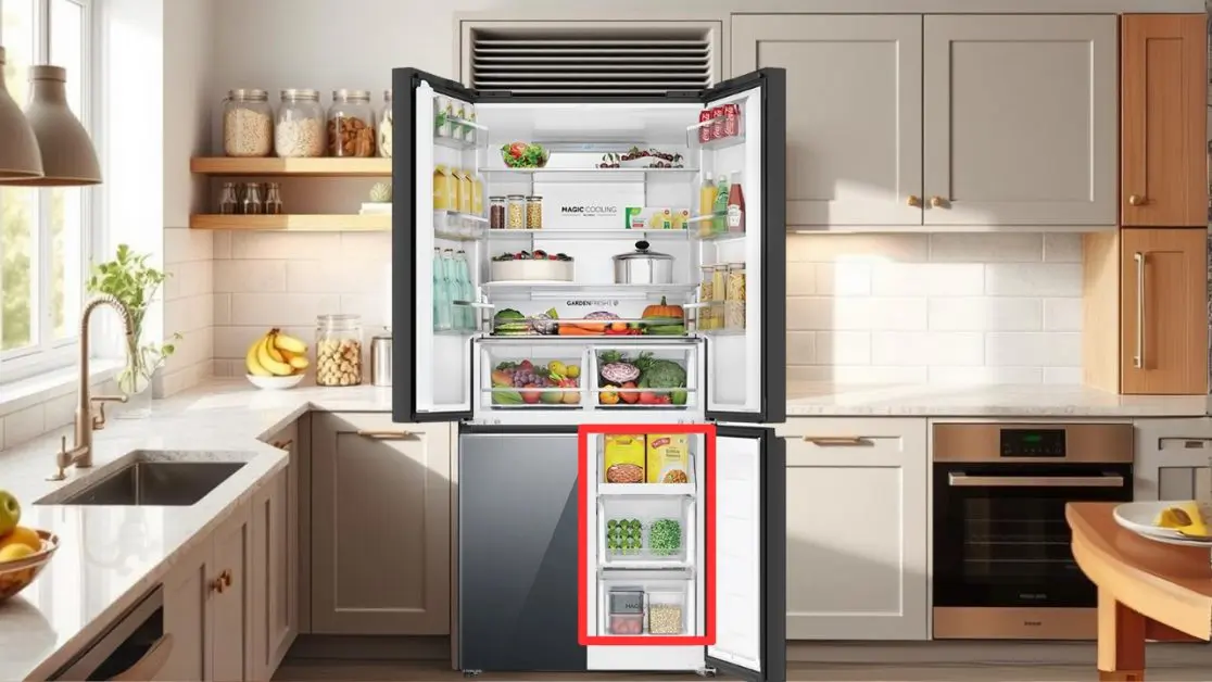 Convertible Storage in a 4-Door Refrigerators