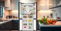 Dedicated Fruit and Vegetable Storage in 4 door refrigerator