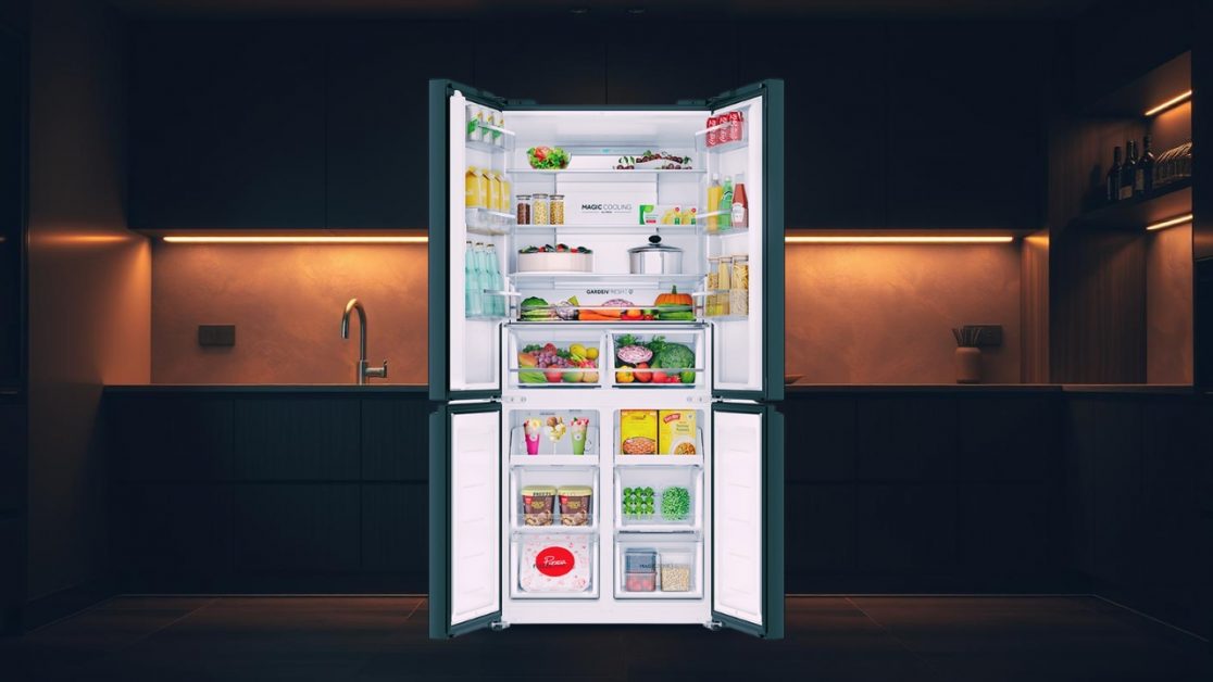 Enjoy Sun Lit Interior in 4 door refrigerator