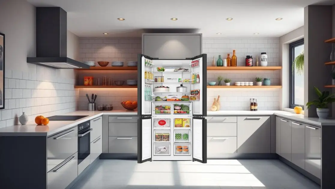 Inside a 4-Door Refrigerator