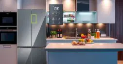 Large Colourful LED Digital Panel on Refrigerator