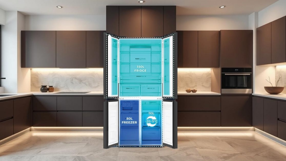 Optimized Temperature Control in 4 door refrigerator