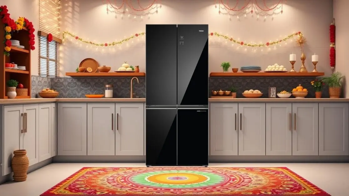 Save Energy with Smart Sense AI in 4 door refrigerator