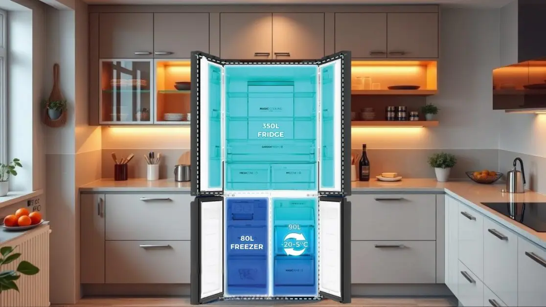 Switch Between Freezer and Fridge Modes in a 4-Door Refrigerators