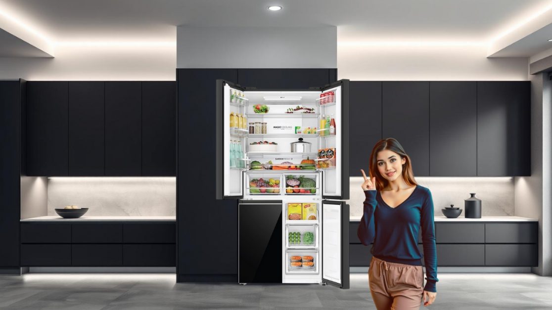 Utilize the 440L Space in a 4 door Refrigerator