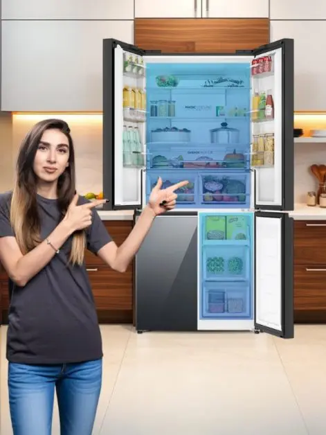 Optimize 85% Fridge Space in a 4-Door Refrigerator