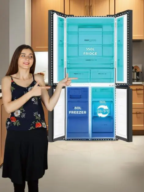 Temperature zones in 4 refrigerators