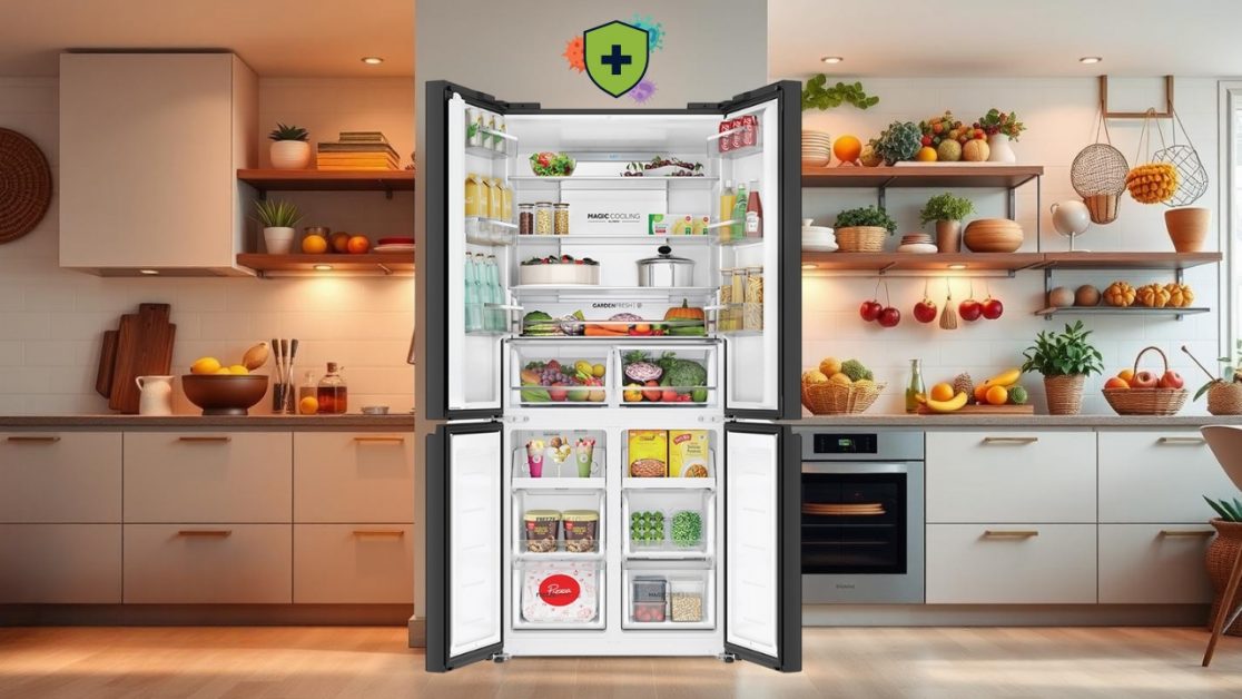 Anti-Bacterial Technology in 4 door refrigerator