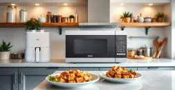 Air fryer and convection microwave with air fried food