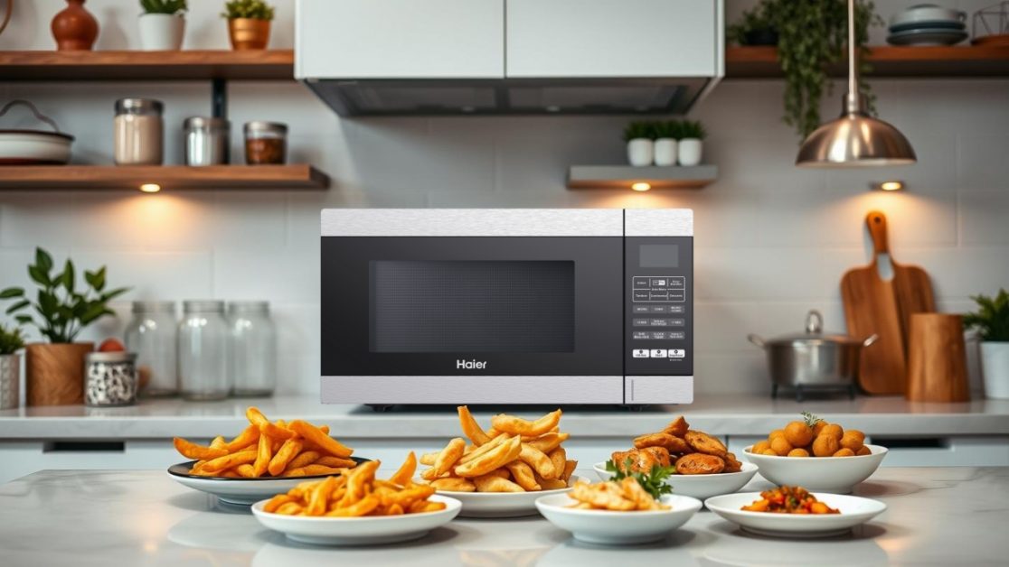 Air fryer combo in microwave