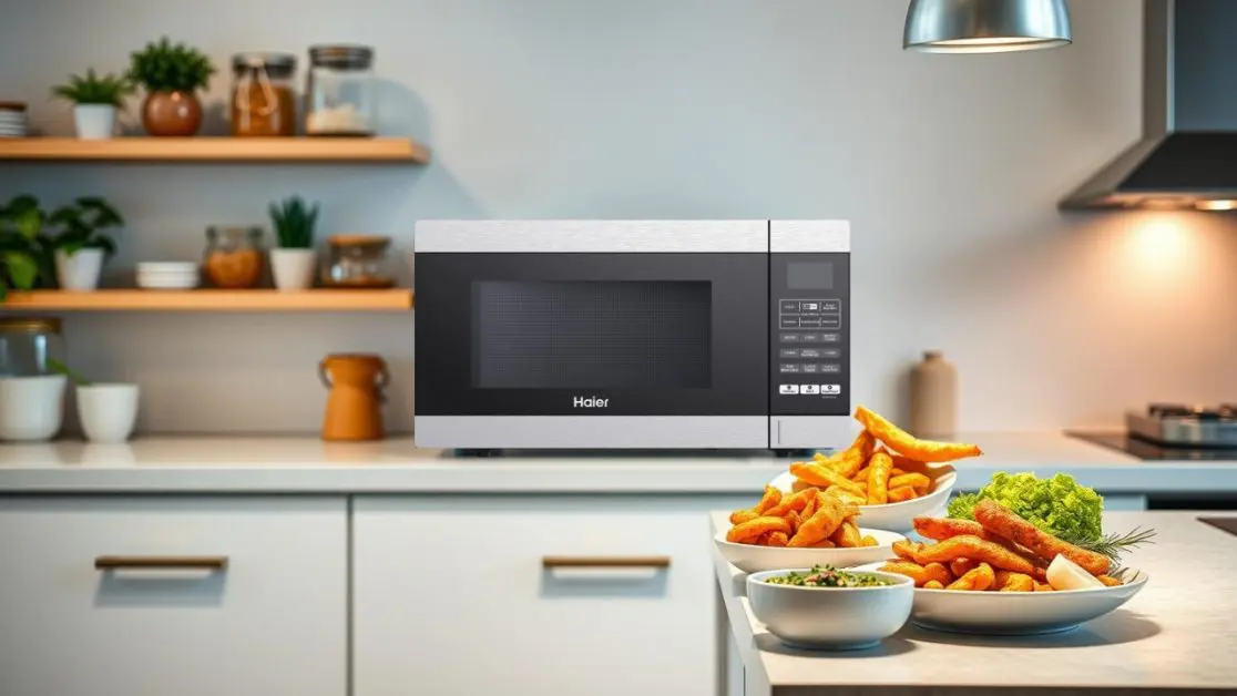 Air frying in a microwave