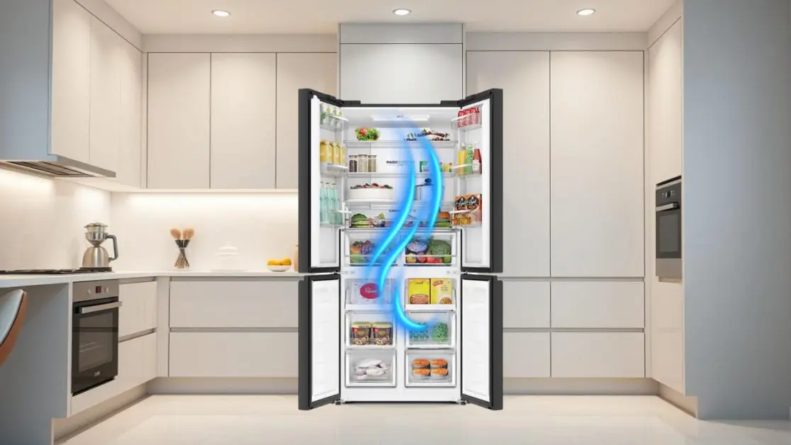 Airflow Technology in 4 door refrigerator