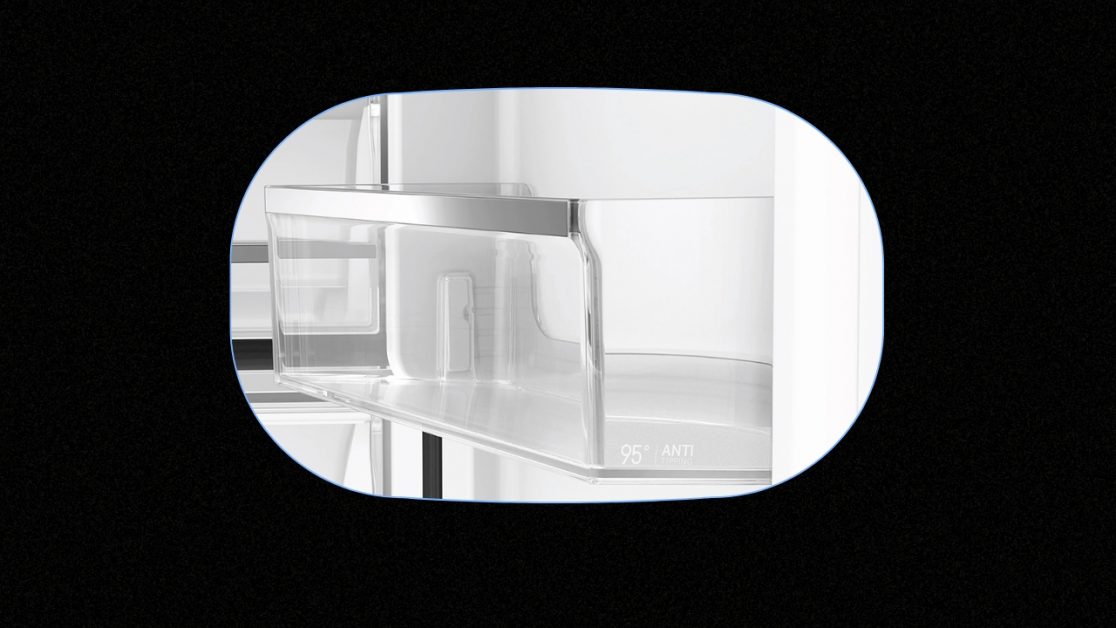 Anti-Tipping Door Rack in refrigerator