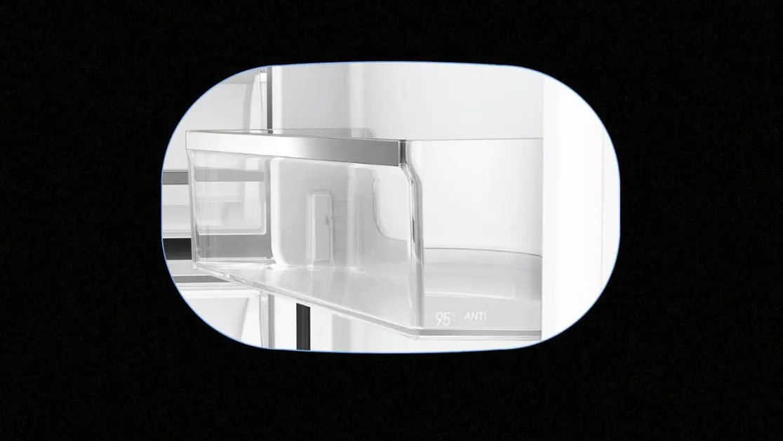 Anti-Tipping Door Rack in refrigerator