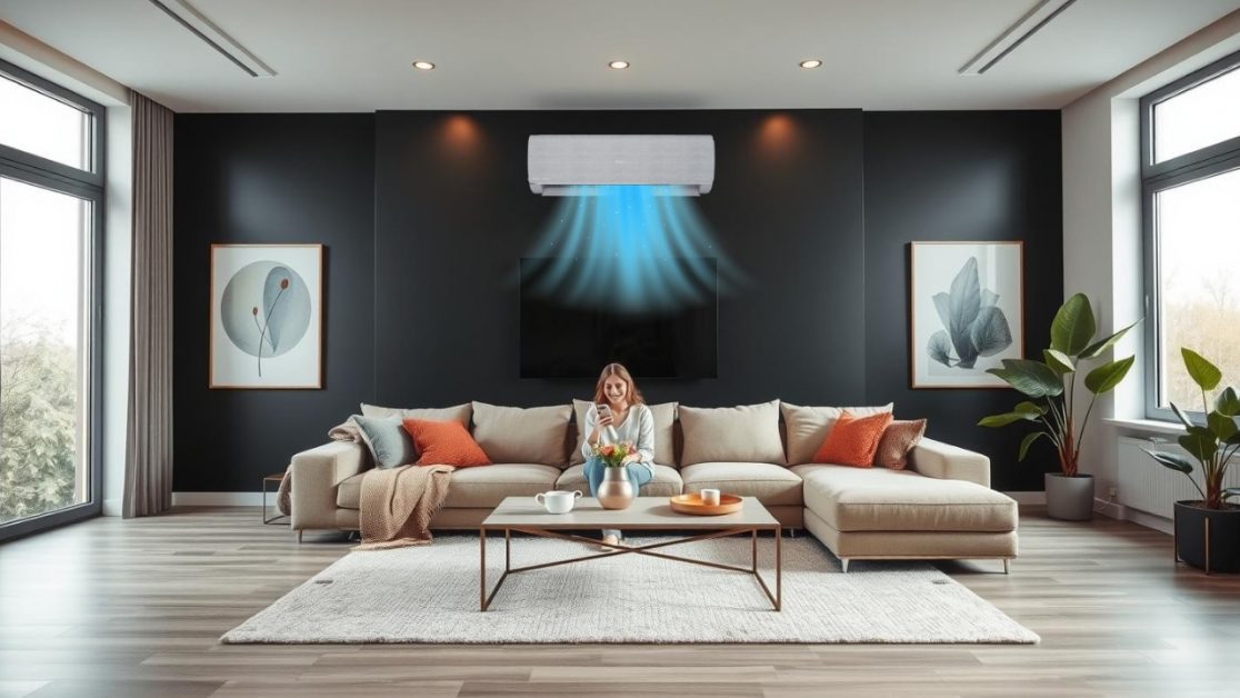 Clean air with filter in air conditioner