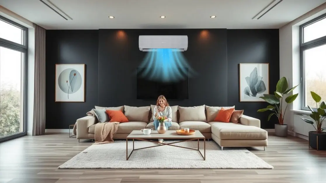 Clean air with filter in air conditioner
