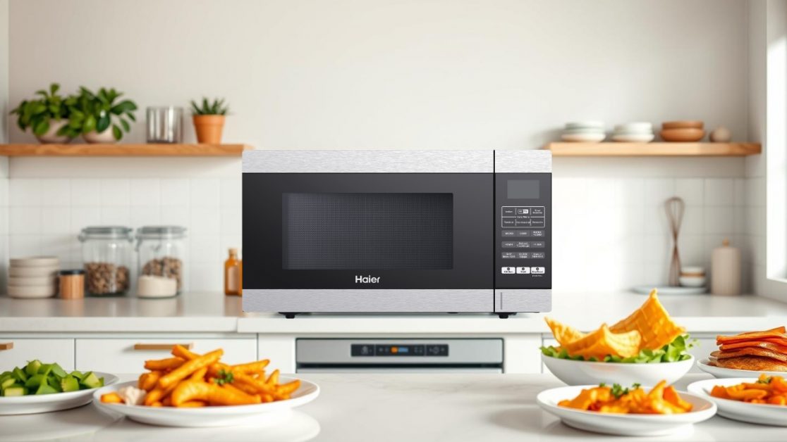 Convection microwave with air fryer
