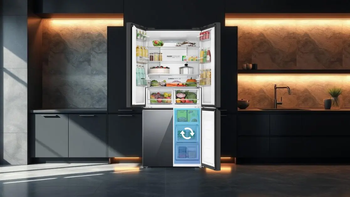 Convertible Compartment in 4 door refrigerator