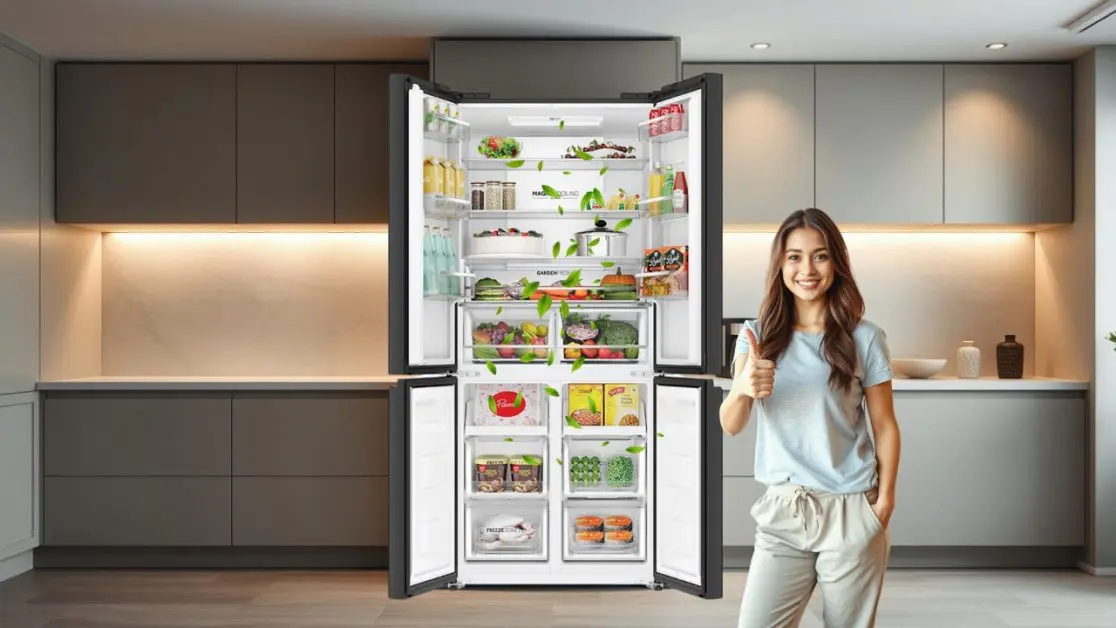 Deo fresh technology on 4 door refrigerator