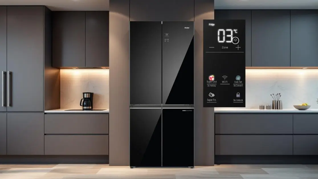 Holiday mode feature in 4 door refrigerator