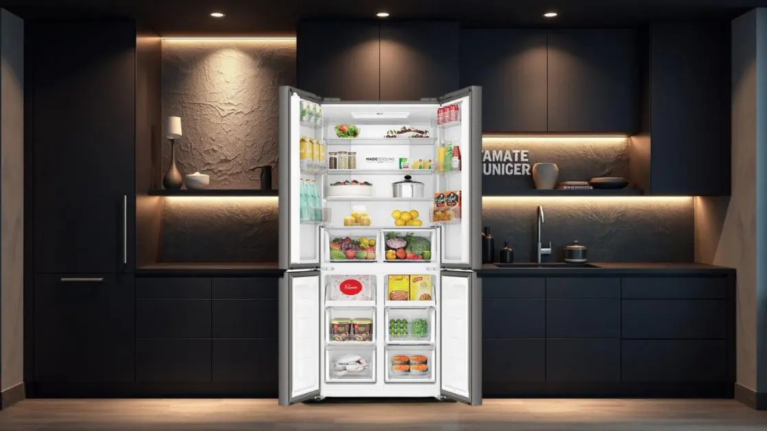 Improved Organization and Visibility in 4 door refrigerator