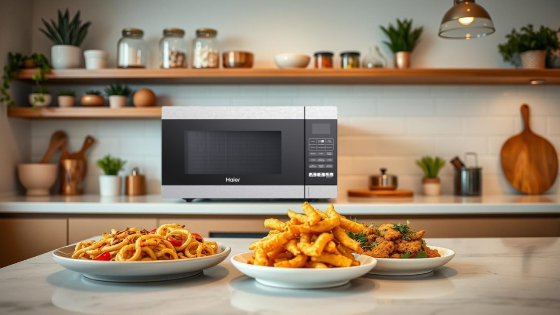 Modern Microwave with built in air fryer