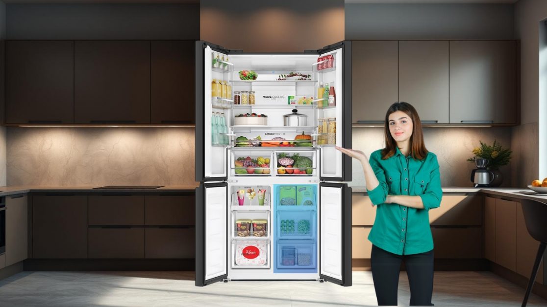 Save Energy Consumption with Convertible storage in 4 door refrigerator