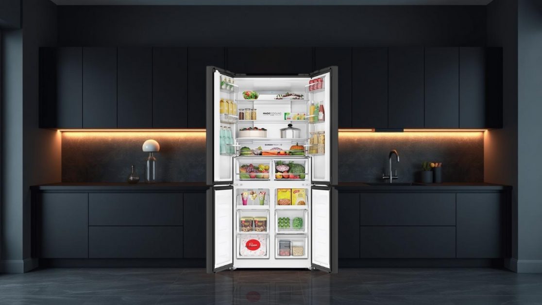 Sunlit Interior in 4 door refrigerator