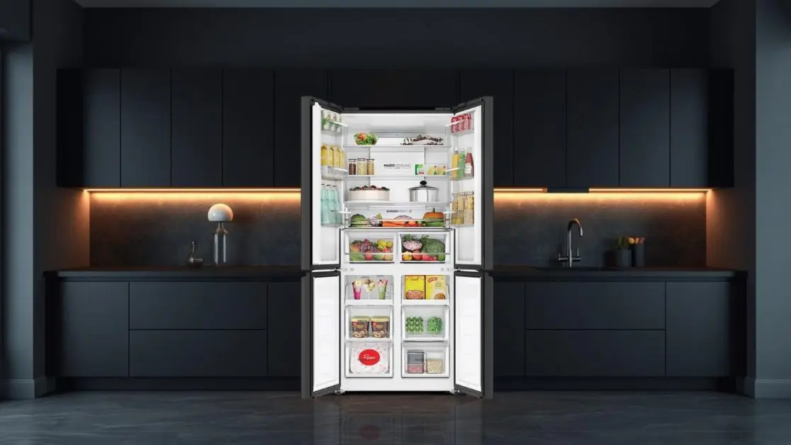 Sunlit Interior in 4 door refrigerator