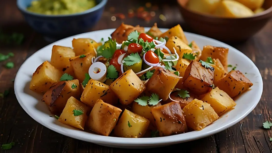 Air Fried Sweet Potato Chaat