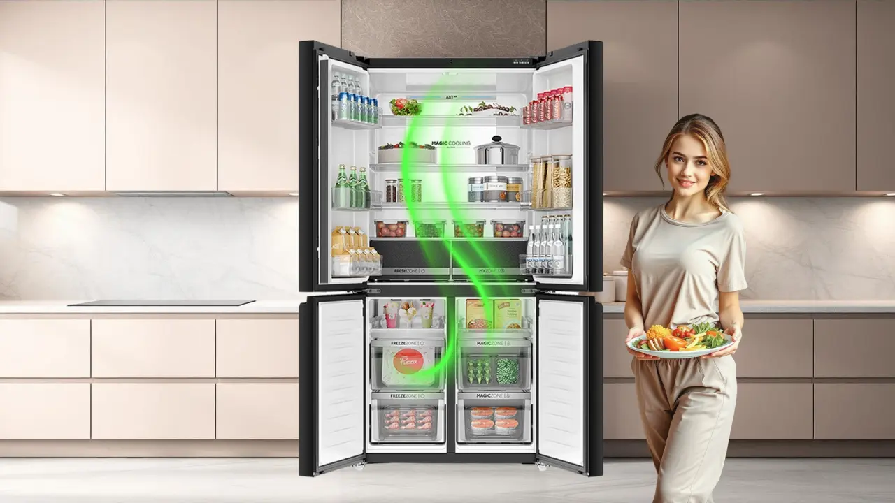 Anti-Bacterial Technology in 4 door refrigerator