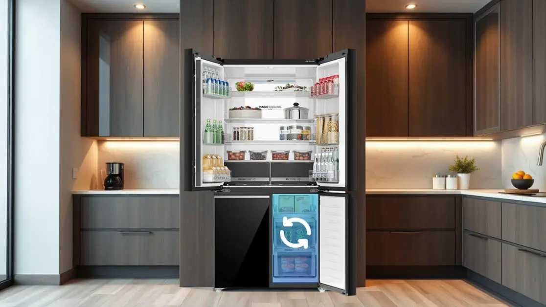 Built-in Convertible Zone in 4 door refrigerator for Customization
