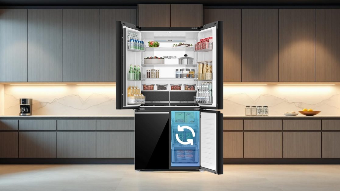 Convertible Fridge Space in 4 door refrigerator