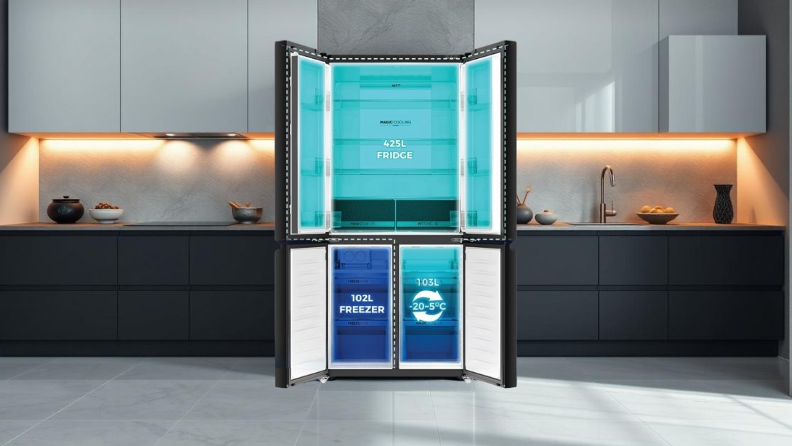 Customizable zones in 4 Door Refrigerator