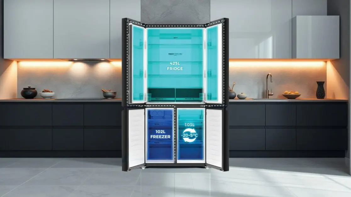Customizable zones in 4 Door Refrigerator