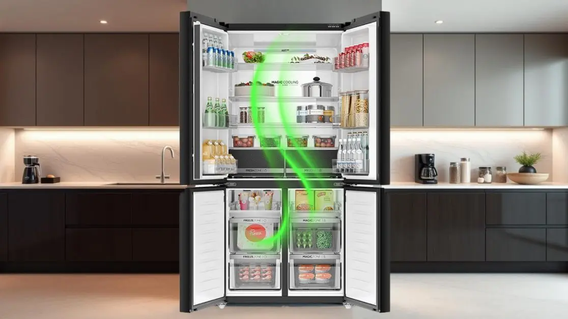 Deo fresh technology in 4 door refrigerator