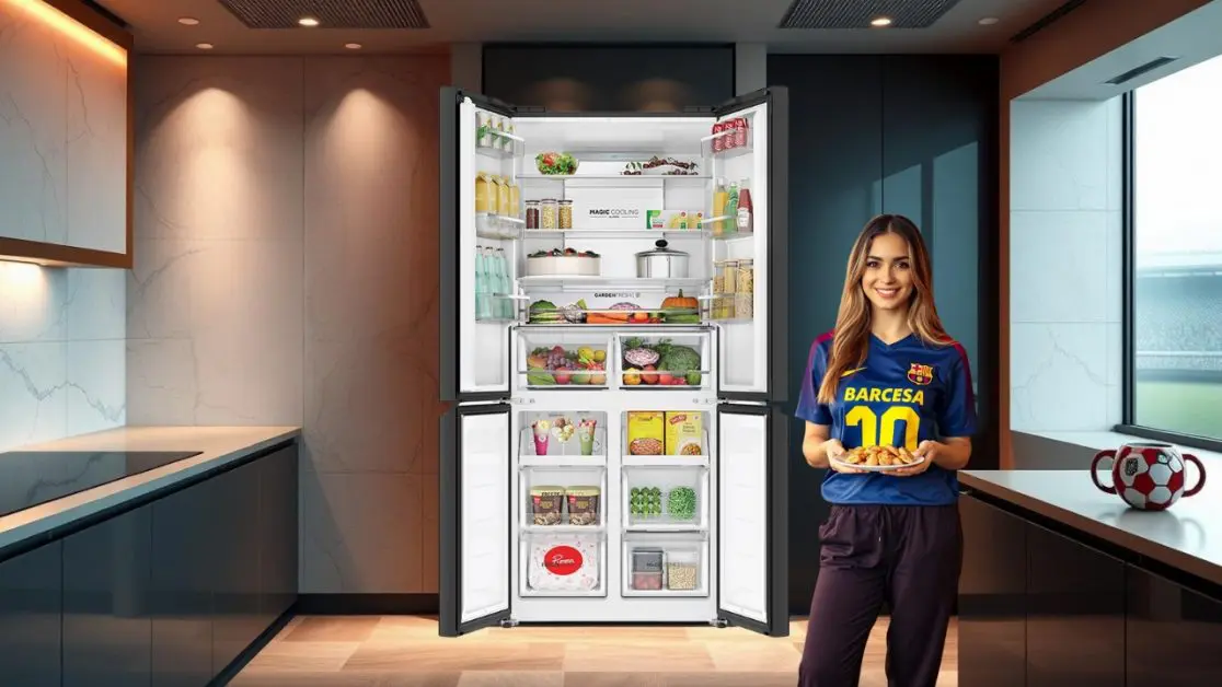 Get Sunlit Interior in 4 door refrigerator
