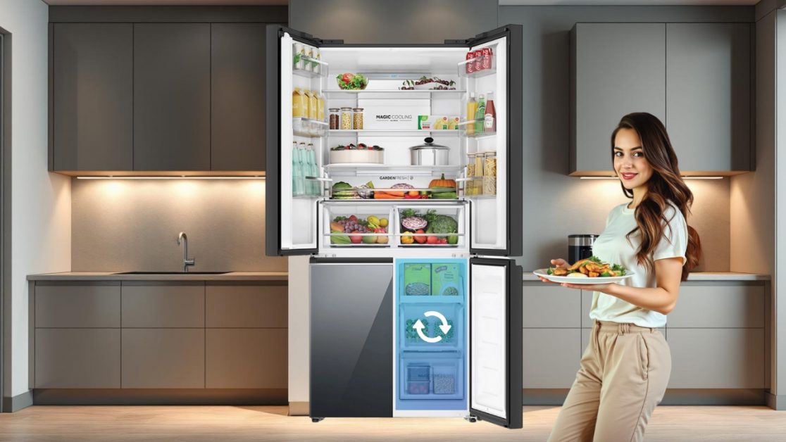Keep your food fresh in convertible section of refrigerator