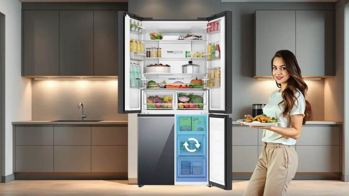 Keep your food fresh in convertible section of refrigerator